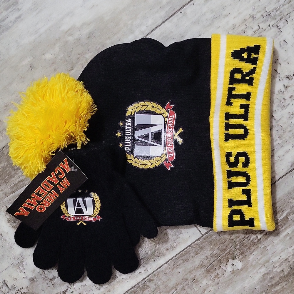 My Hero Academia Plus Ultra Knit Beanie & Gloves